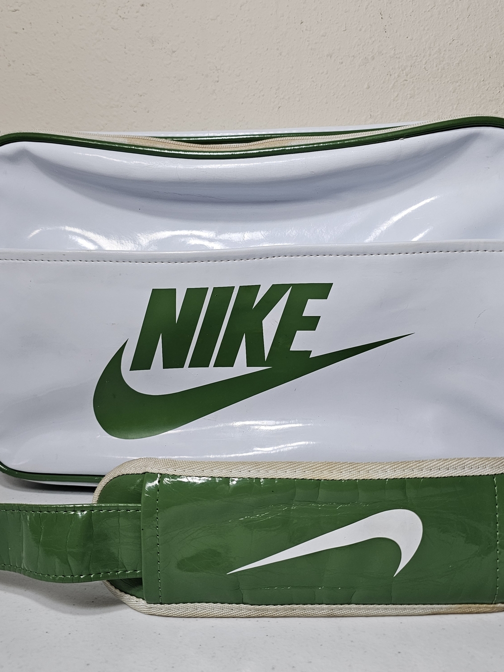 Nike Green Light Blue Tote Bag Adjustable Strap, Vintage Y2K